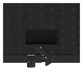 vidaXL Gartensofa mit Kissen 2-Sitzer Schwarz Poly Rattan
