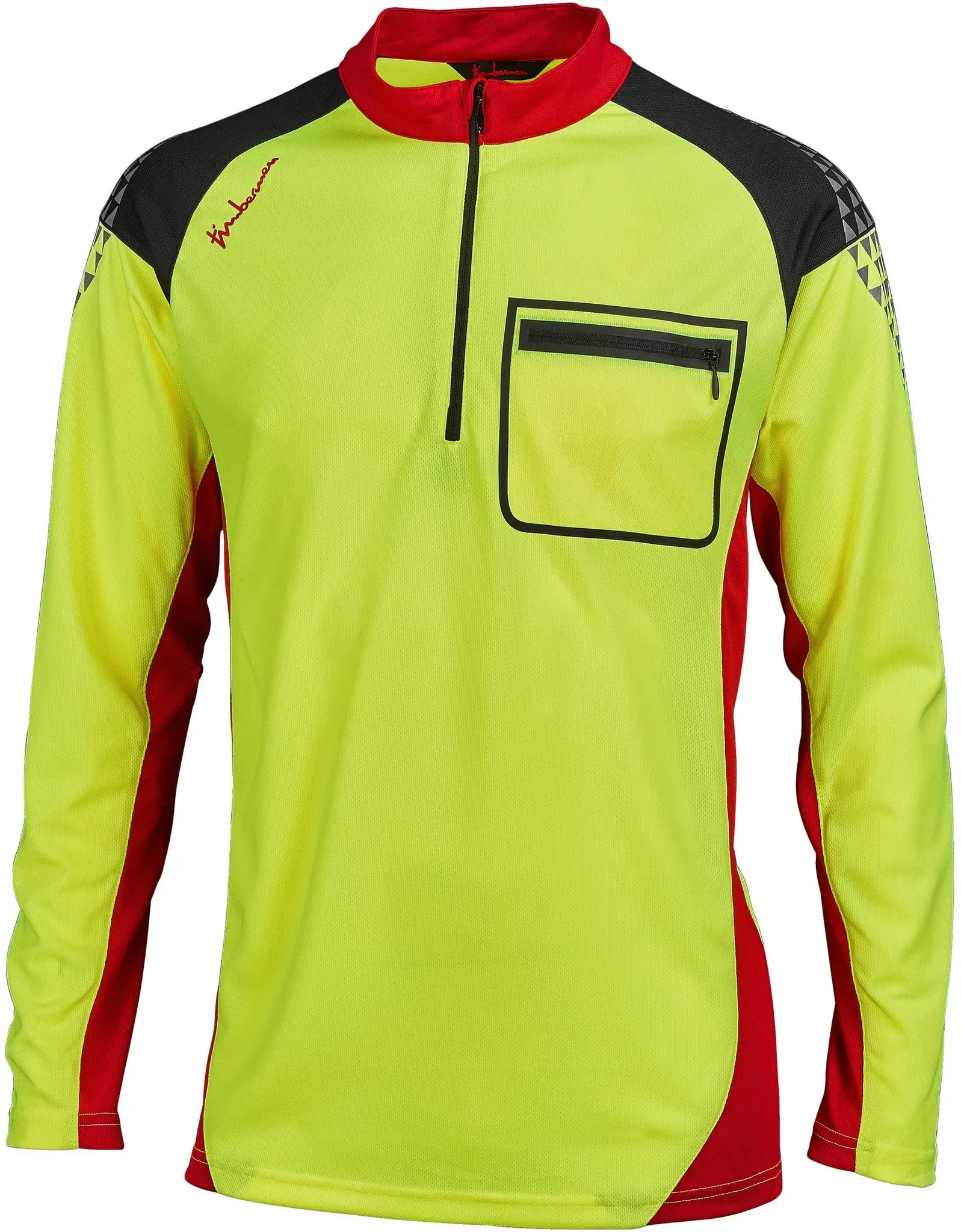 Timbermen Funktionsshirt Langarm, schwarz-orange, XL