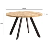 FineBuy Ø 120 cm braun