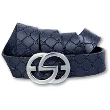 Silbergift Damengürtel Leder blau 105