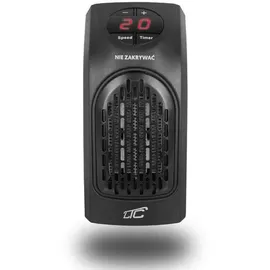 LTC Audio Keramikheizung Heizlüfter Heizgerät Elektroheizer Heizstrahler Timer 400W LCD - Schwarz