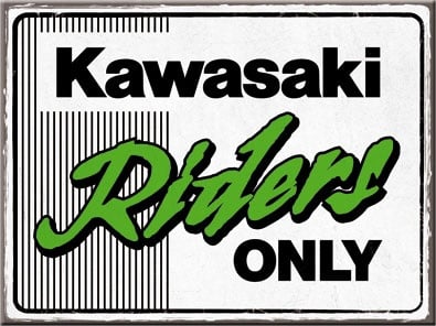 Nostalgic Art Kawasaki - Riders Only Ninja, aimant - 8 cm x 6 cm
