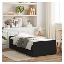 vidaXL Bettgestell 90 x 190 cm Schwarz