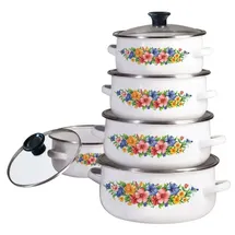 Klausberg Emaille Topf-Set 10-tlg. Emailetöpfe