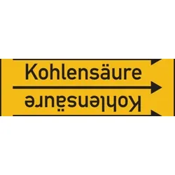 Rohrleitungskennzeichen Kohlensäure - 33000x90 mm Folie selbstklebend