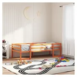 vidaXL Kinderbett Wachsbraun 90 x 200 cm Kiefer massiv braun