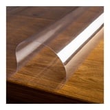 laro Tischdecke 0,30 mm Tischfolie Tischdecke Durchsichtig Transparent Abwaschbar weiß 120 cm x 90 cm