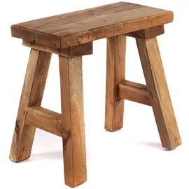 DESIGN DELIGHTS Hocker Rustico Holz 50 x 52 x 24 cm Mahagoni