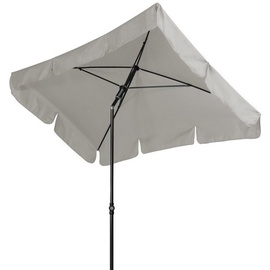 Doppler Sonnenschirm Sun Line Waterproof 260 x 150 cm mit Volant, UV-Schutz 80, hellgrau - Groß