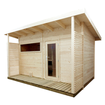 sentiotec Gartensauna Saunahaus | Scala Large | Fichte