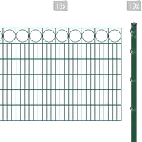 Arvotec Doppelstabmattenzaun »ESSENTIAL 120 zum Einbetonieren "Ring" mit Zierleiste«, Zaunhöhe 120 cm, Zaunlänge 2 - 60 m 13333906-0 dunkelgrün H/L: 120 cm x 36 m