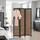 Homestyle4u Paravent, Schwarz, Braun, Holz, Paulownia, Weide, 120x170x2 cm, Wohnzimmer, Raumteiler & Paravents, Paravents