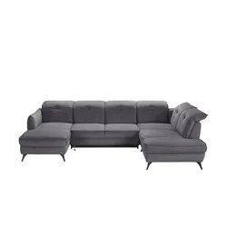medium Wohnlandschaft inklusive diverser Funktionen Milan ¦ grau
