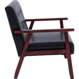 vidaXL Sofa 2-Sitzer Schwarz Kunstleder