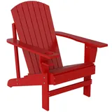 Outsunny Adirondack Gartenstuhl 72 x 94 x 83 cm Rot