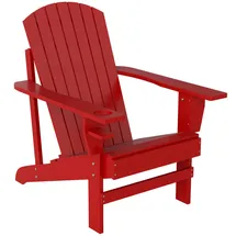 Outsunny Adirondack Gartenstuhl 72 x 94 x 83 cm Rot