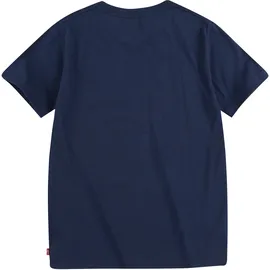 Levi's T-Shirt "LVB BATWING TEE", Jungen, Gr. 14/164, blau (marine), Single Jersey, Obermaterial: 100% Baumwolle, bedruckt, Basic schmal hüftlang, Rundhals, gerader Abschluss, Shirts T-Shirt, for BOYS