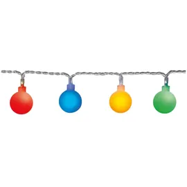 StarTrading STAR Trading LED-Partykette BERRY 50 bunte, opale LED Kugeln 7,35m - Bunt