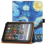 HGWALP Universal Hülle für 7 Zoll 8 Zoll Tablet,Stand Folio Universal Tablet Case Schutzhülle für 7" 8" Touchscreen Tablet, mit verstellbarem Befestigungsband und Ständer-Starry Sky