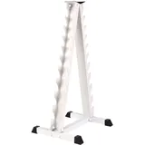 Hantelstativ “hantel.stativ”, Hantelwagen, Hantelständer für die Aufbewahrung von 10 Chrom Hanteln (Weiß)