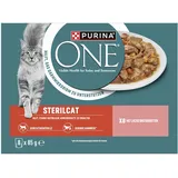 ONE Sterilcat 8er-Pack zarte Stückchen in Sauce mit Lachs (1 x 8 x 85g)