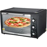 Steinborg Minibackofen Pizzaofen 45L mit Umluft 1800W schwarz