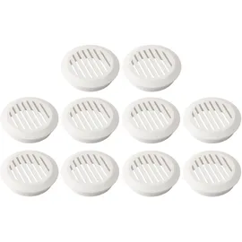 cyclingcolors 10x Lüftungsgitter Rund Ø 50 mm Kunststoff Weiß