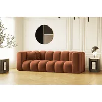 Kaiser Möbel Sofa Couch, Dreisitzer Grand Modular Stoff Salvador und Haga, Bequem, modular, viele Farben braun