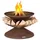Blumfeldt Aguilera Feuerschale mit Grill Ø 65 cm Holzlager Stahl Rost