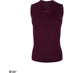 Damen Rad Ärmelloses Unterhemd Merino Feige 2XS