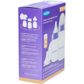 Lansinoh Babyflaschen Starter Set 160 ml & 240 ml mit 3 NaturalWave Saugern (Gr. S, M & L)