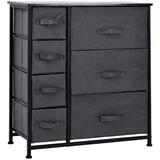 Homcom Schubladenkommode 63,5 x 71 x 30 cm Dunkelgrau