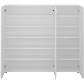 Die Möbelfundgrube Merano 135 x 120 x 36 cm hochglänzend weiß / weiß