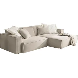 Candy 3C Candy Ecksofa »Matteo in elegant, kubischer Formensprache, bequem, L-Form« mit auffälliger Kedernaht, Feincord-Bezug, Lounge-Charakter