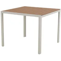 VCM Gartentisch 90 x 90 x 0 cm Teak-Dekor