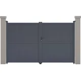 Habitat et Jardin Gartentor 299,5 x 180,9 cm Grau/Aluminium