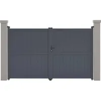 Habitat et Jardin Gartentor 299,5 x 180,9 cm Grau/Aluminium