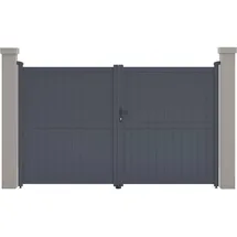 Habitat et Jardin Gartentor 299,5 x 180,9 cm Grau/Aluminium