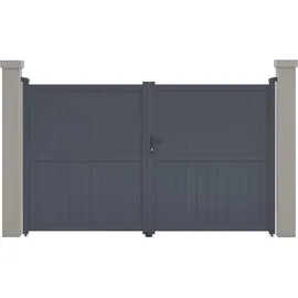Habitat et Jardin Gartentor 299,5 x 180,9 cm Grau/Aluminium
