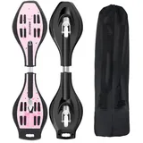 Bueuwe Profi Waveboard Kinder ab 10 Jahre, Street Surfing Waveboards Erwachsene, Snakeboard mit Anti-Rutsch Noppen, Skateboard für Mädchen und Junge, Bis 100kg, inkl. Tasche,03