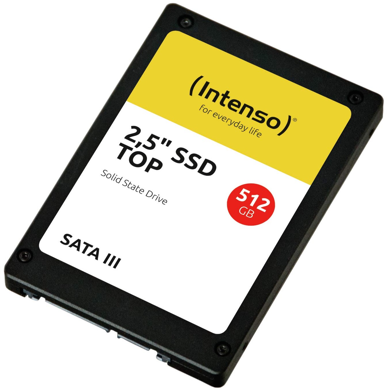Intenso Interne 2,5" SSD SATA III Top, 512 GB, 550 MB/Sekunden, Schwarz