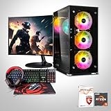 Memory PC Komplett-PC, Ryzen 5 5600G 6X 3.90GHz, 16 GB DDR4, 500 GB SSD, Win 11 Pro (Gamer Monitor, Maus, Tastatur, Headset, Gaming Chair)