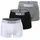 Diesel Boxershorts, 3er Pack - UMBX-DAMIENTHREEPACK, Trunks, Cotton Stretch Schwarz/Grau/Weiß M
