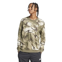 Adidas Herren Seasonal Essentials Camouflage Sweatshirt, Olive strata, XL