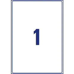 Versand-Etiketten, A4 mit ultragrip, 199,6 x 289,1 mm, 100 Bogen/100 Etiketten, weiß