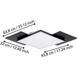 EGLO Tamuria 1 flammig quadratisch schwarz