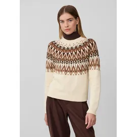 s.Oliver Strickpullover mit Jacquard-Muster Weiß 44