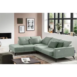 Konsimo - DAVIDI Eckgarnitur 4/5 Sitzer mit Elek. Relaxfunktion, Grün,
