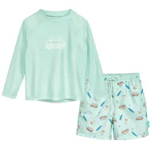 Playshoes Zweiteiler Lang Rash-Guard-Set Surf-Bus Blau 110-116