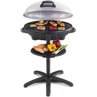 Cloer 6789 Barbecue-Grill, Outdoor Standgrill Mit Integriertem Thermometer, Anti